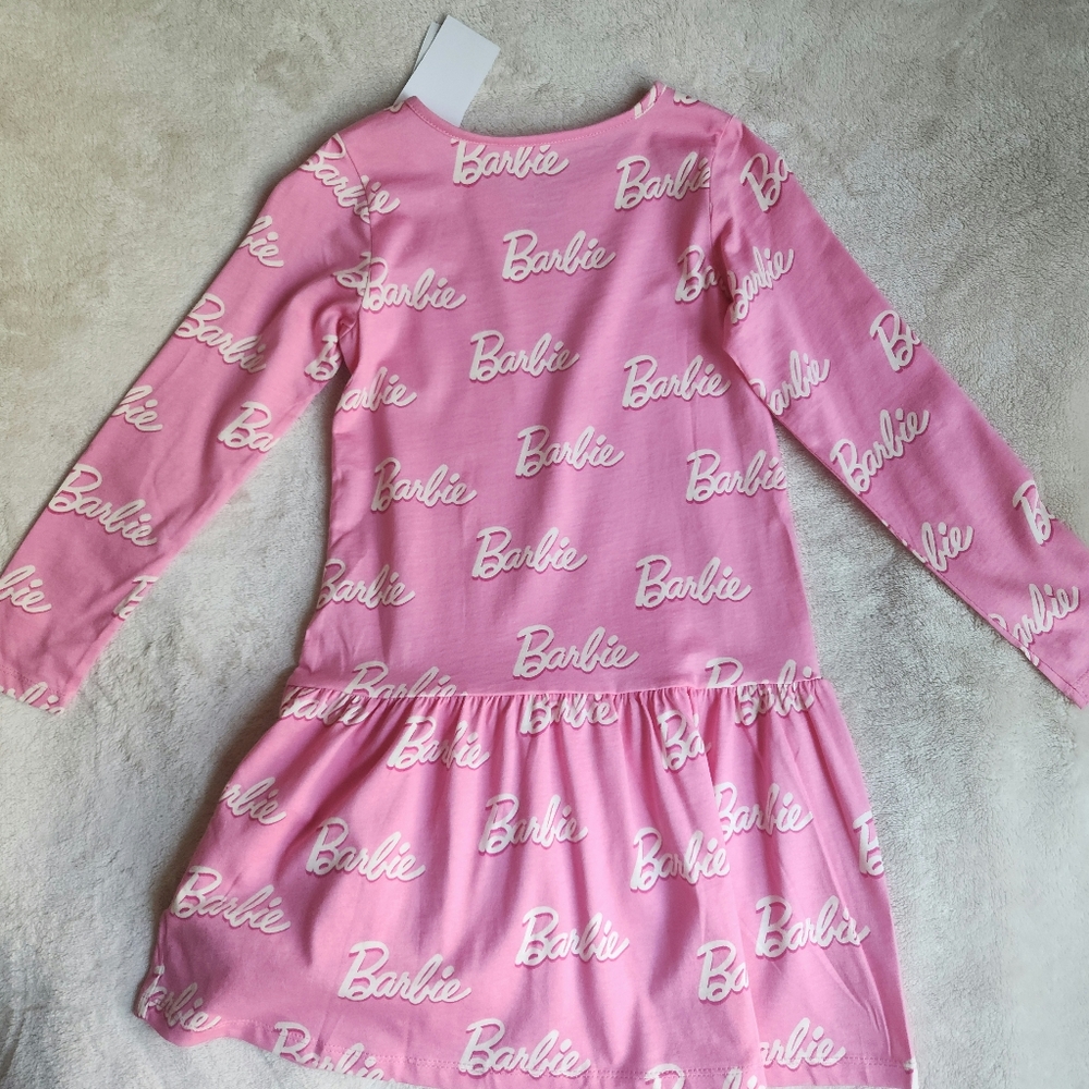 Girl dress barbie dress waist drop pink/cream BNWT - Picture 7 of 7